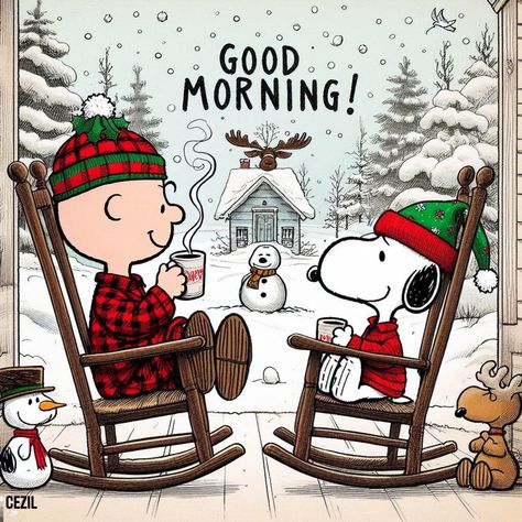 Good Morning Winter, Good Morning Snoopy, Peanuts Charlie Brown Snoopy, Snoopy Cartoon, Snoopy Funny, Snoopy Images, Peanuts Cartoon, Snoopy Wallpaper, Brown Christmas