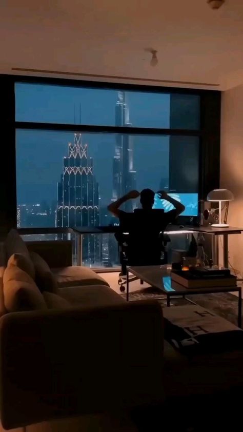 Office With A View, Dubai Video, Billionaire Lifestyle Luxury Living, Dubai Lifestyle, Motivational Videos For Success, Vie Motivation, Clipuri Video, Home Office Setup, Rich Life