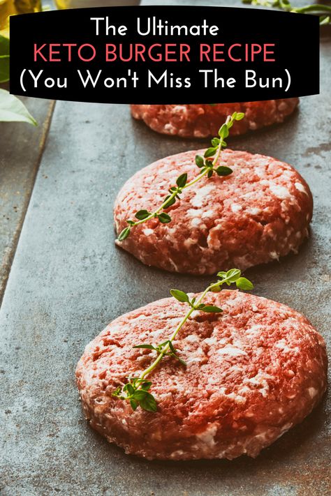 Healthy Burger Recipes, Desayuno Keto, Low Carb Burger, Keto Burger, Healthy Burger, Burger Toppings, Best Low Carb Recipes, Low Sugar Recipes, Perfect Keto