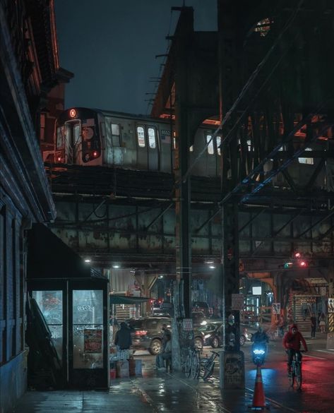 Run Down City Concept Art, Run Down City Aesthetic, Crowded City Aesthetic, Bludhaven Aesthetic, Grunge City Aesthetic, Run Down City, Modern Assassin, Fallout 4 Settlement Ideas, Crowded City