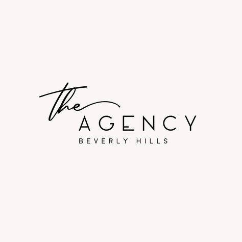 The Agency Real Estate, Minimal Real Estate Logo, Talent Agency Logo, Simple Text Logo, Real Estate Logo Design Creative, Chic Logo Design, Minimal Logos, Logo Design Agency, Blogger Logo