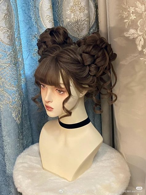 Goth Princess Hairstyles, Royal Core Hairstyles, Crazy Ponytail Hairstyles, Cabaret Hairstyles, Steampunk Hairstyles Long, Princess Haircuts, Circus Hairstyles, Victorian Hair Styles, Fantasy Hair Styles