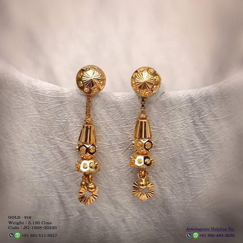 Gold Jewelry Nepal #InexpensiveGoldJewelry Key: 7388998724 #RealGoldJewellery Ear Rings For Women, Jay Ambe, Gold Earrings For Kids, Bracelets Style, Unique Gold Jewelry Designs, New Gold Jewellery Designs, Gold Earrings Models, Gold Earrings Wedding, Gold Mangalsutra Designs