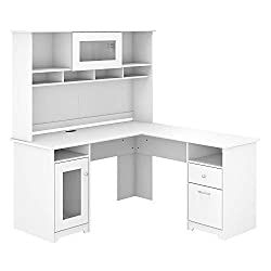 Build Your Own Ikea Desk - Petite Modern Life White L Shaped Desk, Organized Desk, L Shaped Computer Desk, Transitional Desks, L Shaped Executive Desk, Cubby Shelves, L Desk, Desk With Hutch, Computer Desk With Hutch