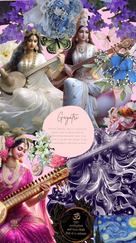 #gayatri #saraswati #spirituality #spiritual #aesthetic #aestheticboard Saraswati Aesthetic, Samsung Hacks, Spiritual Aesthetic, Saraswati Devi, Believe In God, Art Stuff, Shiva, Desi, Vision Board