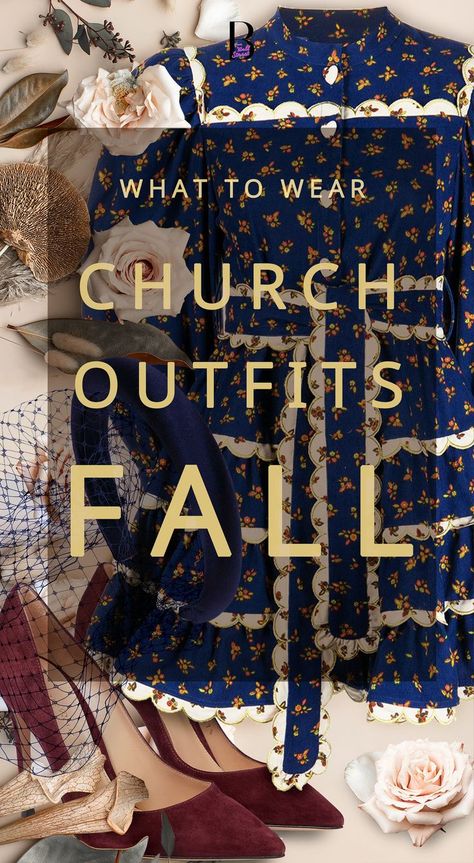 Fall church outfit idea with text overlay What to wear church outfits fall Casual Church Outfit Winter, Cute Fall Church Outfits, Casual Church Outfits Winter, Womens Church Outfits, Church Fall Outfits, Church Outfits Fall, Fall Outfits Church, Winter Church Outfits For Women, Winter Church Outfit