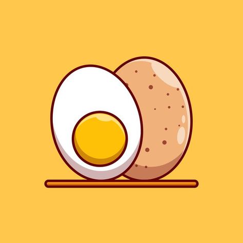 Boiled Egg Illustration, Egg Drawing Cute, Egg Illustration Design, Egg Drawing, Dp Icon, Vector Design Background, Egg Illustration, Cute Cartoon Faces, Egg Logo