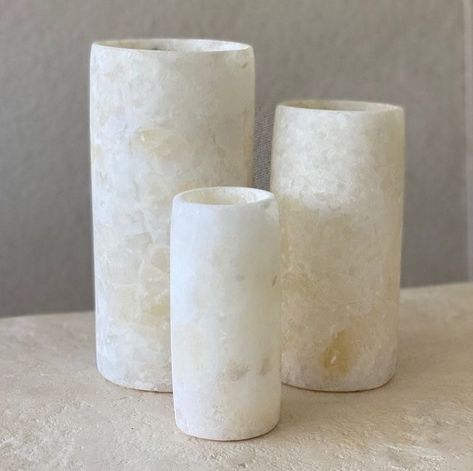 Egyptian White Alabaster Candle Holder, Tea Light Candle Holder. Cylinder Shape. Natural Stone Egyptian Arabic, Cylinder Pendant Light, The Sahara Desert, Alabaster Stone, Garden Coffee, White Alabaster, Handcrafted Candles, Tea Light Candle Holder, Sahara Desert