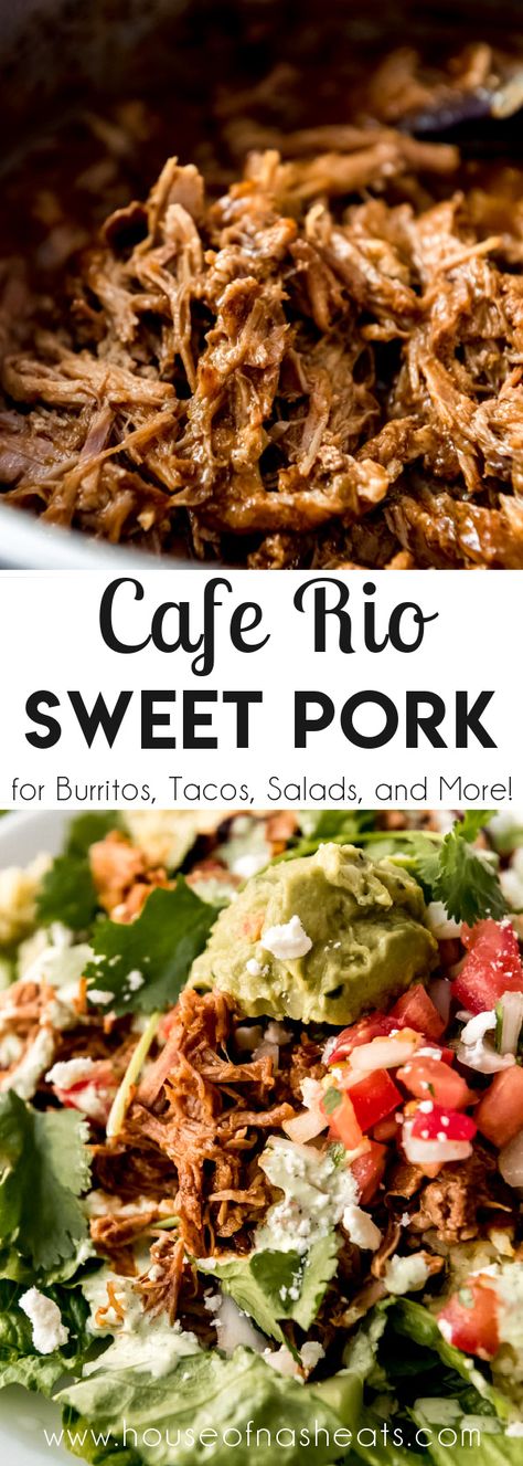 Costa Vida Sweet Pork Recipe, Costa Vida Sweet Pork, Sweet Pork Barbacoa, Pork Barbacoa, Cafe Rio Sweet Pork Recipe, Sweet Pork Recipe, Cafe Rio, Pork Salad, Sweet Pork