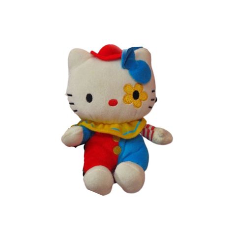 Clown Hello Kitty Pfp, Clowncore Phone Layout, Clown App Icons, Archeron Family, Clown Hello Kitty, Clown Opossum, Clown Animatronic, Fun Trinkets, Hello Kitty Plushies