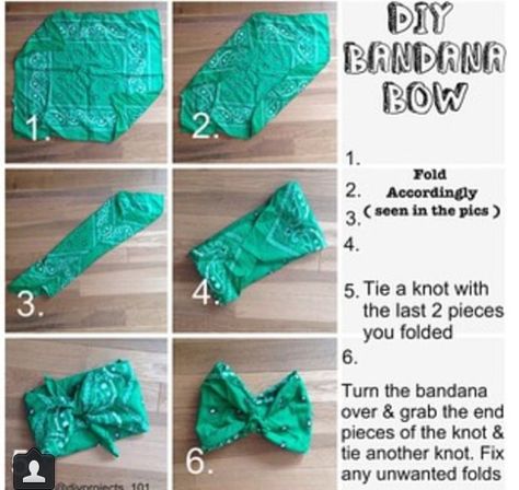 Bandana bow Bandana Clothing, Diy Bandana, Bandana Quilt, Bandana Crafts, Head Ornaments, Glamping Party, Bandana Hair, Bandana Bow, Scarf Knots