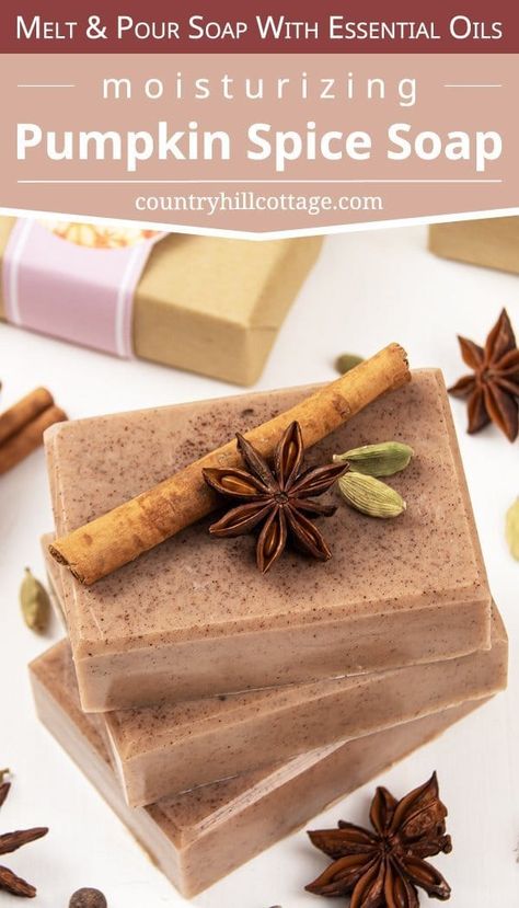 Easy Homemade Soap, Fall Soap Recipes, Homemade Soap Recipe, Pumpkin Spice Body Butter, Packaging Soap, Milk Soap Recipe, Pumpkin Spice Soap, Diy Pumpkin Spice, Savon Diy