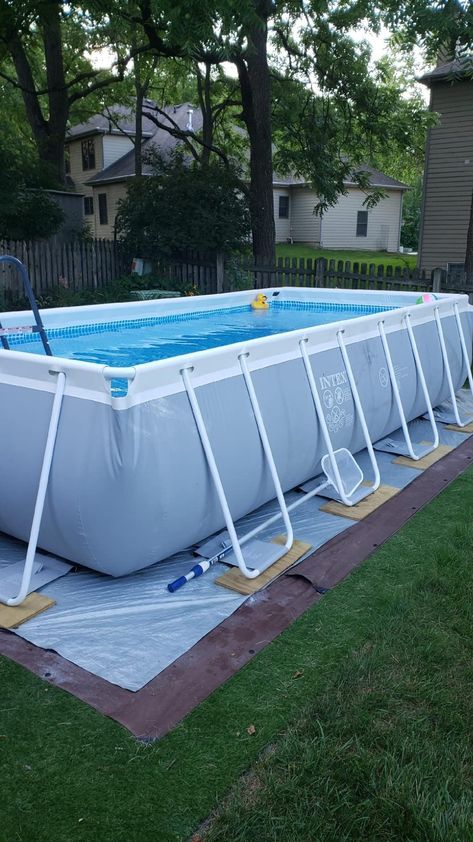 Rectangular Above Ground Pool, Pool Stuff, Outdoor Pool Area, Intex Pool, Pool Care, Above Ground Swimming Pools, Modern Pools, Backyard Fences, Swimming Pool Designs