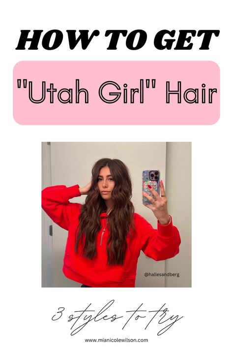 utah girl hair Utah Curls Straight Ends, End Of Hair Curls, How To Utah Curls, Curled Hair Straight Ends, Utah Curls With Straightener, Curls Straight Ends, Utah Girl Curls Tutorial, Curled Hair With Straight Ends, Utah Curls Long Hair