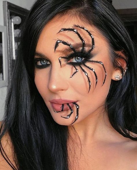 Cute Halloween Looks Makeup, Holween Makeup Ideas, Halloween Make Up Ideas Creative, Makeup Halloween Ideas Creative, Hallowen Ideas Makeup, Halloween Face Paint Ideas For Women, Haloween Mackup Ideas, Halloween Looks Makeup, Halloween Eye Makeup Looks