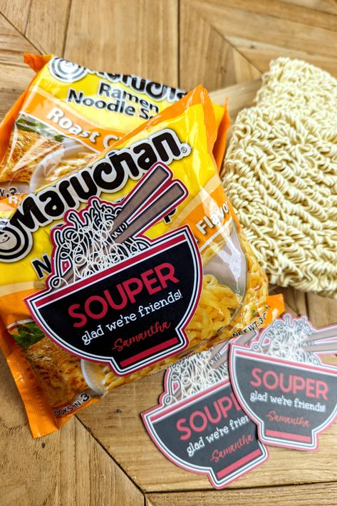 Top Ramen Birthday Party, Ramen Valentines Box Ideas, Ramen Valentines, Ramen Party, Feb 14th, Candy Valentines, Unique Party Themes, School Valentines, Ramen Bar