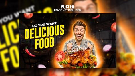 Food Thumbnail Youtube, Event Poster Design Inspiration, Youtube Thumbnail Design, Youtube Thumbnails, Event Poster Design, Thumbnail Design, Poster Design Inspiration, Background Hd, Banner Template Design