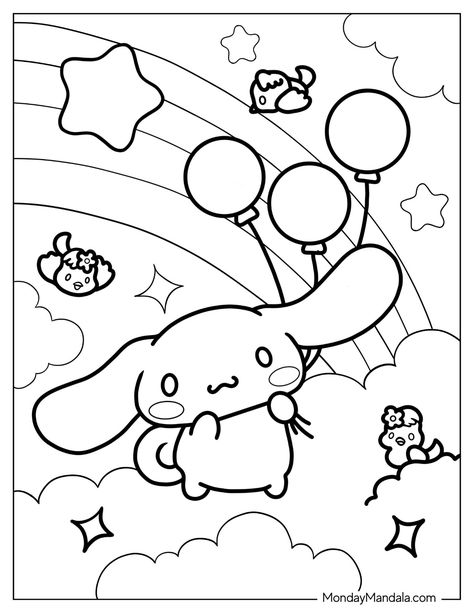 Coloring Pages Sanrio, Sanrio Coloring Pages, Sanrio Coloring, Coloring Page Ideas, Coloring Pages Printable, Page Ideas, Coloring Page, To Color, Coloring Pages