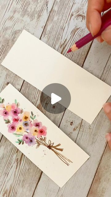 How To Paint With Watercolor Pencils, Watercolor Art Pencil, Waterpencil Art Easy, Drawings To Paint Easy, Painting With Watercolor Pencils, Watercolor Bouquet Easy, Watercolour Pencil Flowers, Drawing With Watercolor Pencils, Watercolor Art Lessons High School