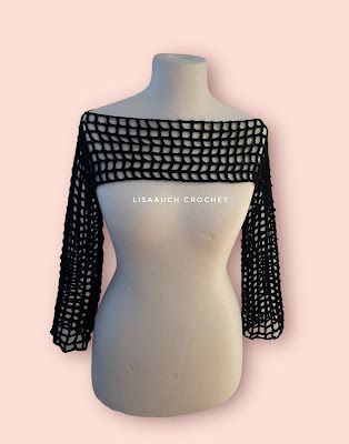 Crochet Mesh Summer Top Pattern, Knit Crop Top Long Sleeve, Crochet Mesh Bolero Pattern, Black Crochet Top Pattern, Mesh Bolero Crochet, Mesh Crochet Dress Pattern Free, Crochet Mesh Crop Top Free Pattern, Crochet Long Sleeve Crop Top Pattern Free, Crochet Mesh Sleeves Pattern Free