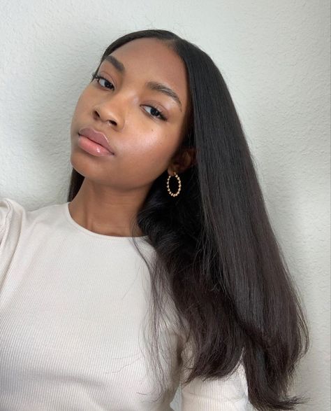 Long Relaxed Hair, Pressed Natural Hair, Silk Press Natural Hair, Natural Straight Hair, Hair Mistakes, Relaxed Hair, Natural Hair Growth, Hair Journey, Black Girls Hairstyles