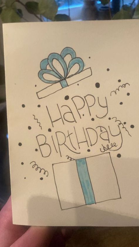 Easy Birthday Cards Drawing, Birthday Cards To Brother, Happy Birthday Cards Easy To Draw, Diy Brother Birthday Cards, Happy Birthday Card Ideas Easy, Cute Birthday Card Ideas For Brother, Drawing Ideas Easy Birthday, Birthday Card Ideas For Your Brother, Birthday Card Brother Handmade