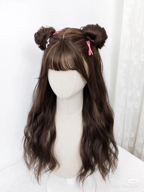 Pretty Hair Cuts, Hair Style Korea, Hair Inspiration Long, Kawaii Hairstyles, Ribbon Hairstyle, Pretty Hair Color, Hair Tutorials Easy, Peinados Fáciles Para Cabello Corto, Hair Stylies