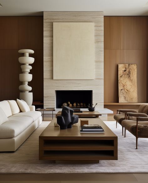 Wooden panel walls bring a unique charm to these interiors. They infuse rooms with warmth, texture, and a timeless elegance, making any space feel cozy and inviting. Perfect inspiration for adding a natural touch to your home. 🌳✨ #interiordesign #interiordesignlovers #interiordesignaddict #interiordesigninspo #interiordesignideas #bedroomdesign #beigeaesthetic #bedroomideas #bedroominterior #interiorinspiration #interior123 #interior2you #eleganthome #beigeinterior #modernhomedesign #modernh... Wooden Panels Walls, Wood Panel Living Room, Fireplace Interior Design, Panel Walls, Luxe Living Room, Villa Interior, Tv Room Design, Wooden Wall Panels, Living Room Decor Inspiration