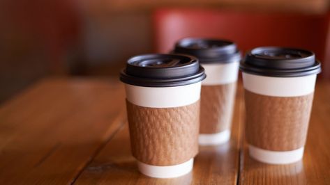 Ideas being tried include glass jars and rental mugs. San Francisco Cafe, Coffee Delivery, Michelin Restaurant, Disposable Coffee Cups, Coffee World, Local Coffee Shop, Coffee To Go, Reusable Cup, Disposable Cups