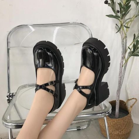 Brand Name: GraparaPump Type: Mary JanesHeel Type: Square heelOrigin: CN(Origin)Upper Material: PUToe Shape: Round ToeWith Platforms: YesPlatform Height: 0-3cmHeel Height: High (5cm-8cm)Fit: Fits true to size, take your normal sizeStyle: Fashionis_handmade: YesFashion Element: ShallowInsole Material: TPROccasion: CasualLining Material: SyntheticSeason: Spring/AutumnOutsole Material: RubberModel Number: BF4500Closure Type: Buckle Strap1: vintage shoes2: low heel women shoes3: harajuku shoes4: pla Platform Shoes, Mary Jane Shoes, Girls High, Jane Shoes, Vintage Girls, Japanese Style, Shoes Women, Pump Shoes, High Heel Shoes