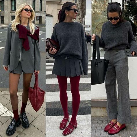 Trend Fall 2024 Outfit, Red Dress Autumn Outfit, Fall Red Dress Outfit, Casual Red Dress Outfit Winter, Fall Ootd Aesthetic, Ootd Fall 2024, Autumn Winter Outfits 2024, Speakeasy Outfit Women Modern, Autumn Aesthetic Outfit 2024