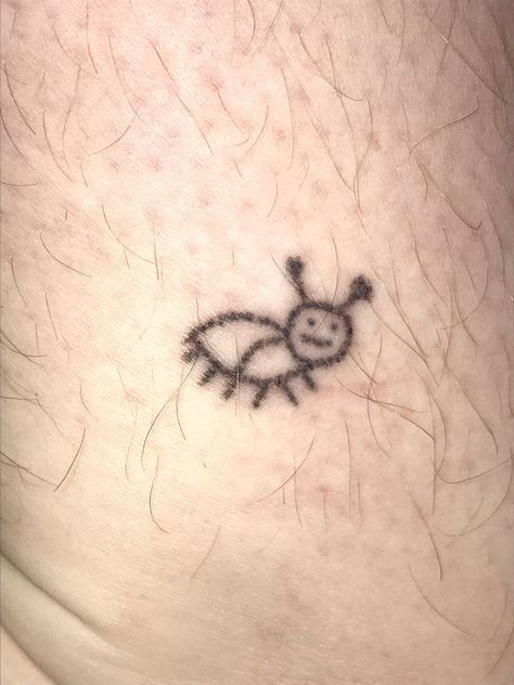 Silly Stick And Poke Tattoo, Stick And Poke Tattoo Ideas Aesthetic, Gregor Samsa Tattoo, Funny Stick And Poke Tattoo, Gothic Stick And Poke, Grunge Tattoos Simple, Stick And Poke Ideas Simple, Small Stick N Poke Ideas, Small Stick And Poke Tattoo Simple