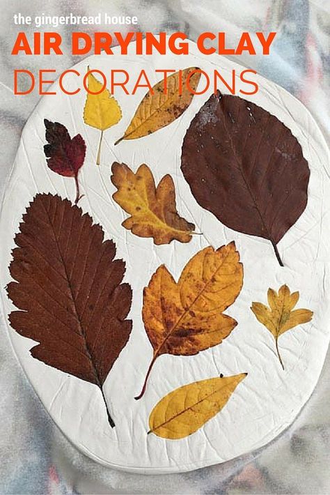 air drying clay decorations for Autumn Clay Activity, Clay Decorations, Air Drying Clay, Autumn Leaves Craft, Clay Crafts For Kids, Air Dry Clay Projects, Autumn Activities For Kids, How To Make Clay, Leaf Crafts