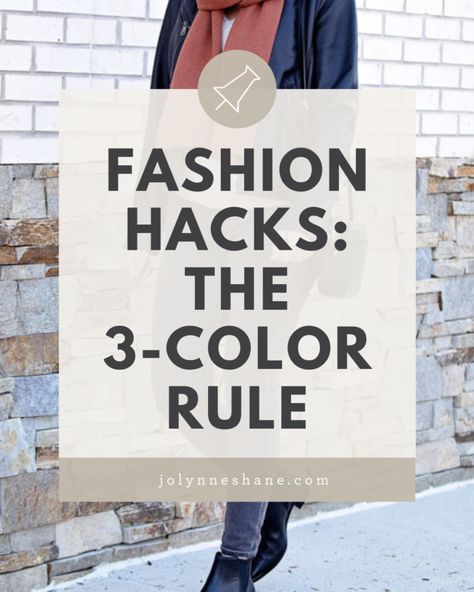 Fashion Hacks: The 3-Color Rule Stylish Outfits Casual, Jolynne Shane, Everyday Casual Outfits, Color Combinations For Clothes, Over 60 Fashion, Casual Chique, Effortless Outfit, Easy Outfit, Outfit Formulas