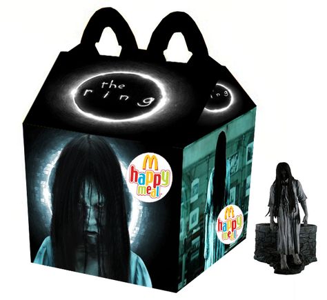 "The Ring" Happy Meal The Ring Horror, Ring Horror, Happy Meal Box, Horror Movie Icons, The Boogeyman, A Nightmare On Elm Street, Happy Meal Mcdonalds, Horror Movie Characters, Best Horrors