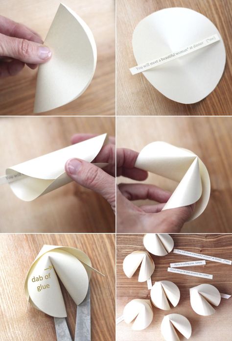 Fortune Cookies Diy, Joululahjat Diy, Fortune Cookies, Astuces Diy, Cadeau Diy, Kraf Diy, Fortune Cookie, Origami Crafts, Diy Birthday Gifts