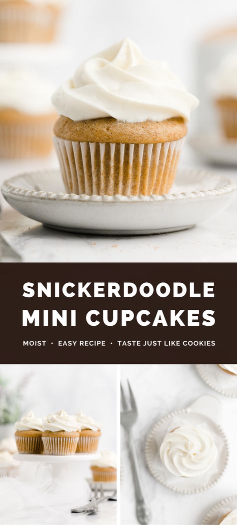 These Healthy Snickerdoodle Cupcakes are sweet, moist, & easy to make! They really do taste EXACTLY like buttery snickerdoodle cookies – even with no refined flour or sugar! ♡ Easy snickerdoodle cupcakes recipe from scratch. Best snickerdoodle cupcakes. Low calorie clean eating spice cupcakes. Homemade ww sugar free cinnamon cupcakes recipe. Cinnamon Cupcakes Recipe, Low Calorie Clean Eating, Low Calorie Cupcakes, Ww 2023, Snickerdoodle Cupcakes, Low Calorie Cake, Cupcake Recipes From Scratch, Cupcakes Homemade, Cinnamon Cupcakes