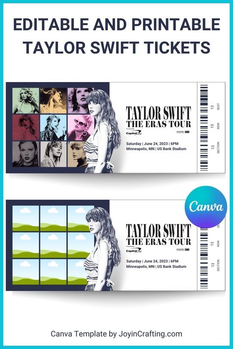 Printable Taylor Swift The Eras Tour Tickets Fun Taylor Swift, Taylor Swift Birthday Invitations, Taylor Swift Cake, Taylor Swift Tickets, Concert Ticket Template, Taylor Swift Birthday Party Ideas, Birthday Nail, Taylor Swif, Taylor Swift Party