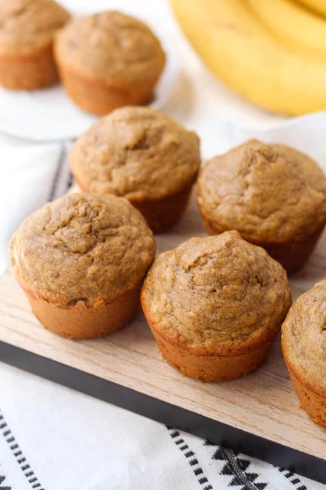 Sweet Banana Bread Recipe, Oat Flour Banana Muffins, Muffins With Sour Cream, Oat Flour Muffins, Gluten Free Dairy Free Muffins, Banana Oat Bread, Dairy Free Muffins, Banana Walnut Muffins, Sweet Banana Bread