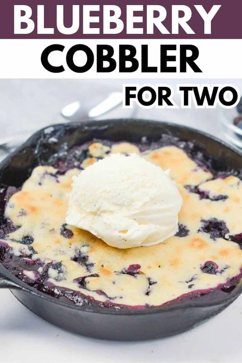 Blueberry Cobbler For One, Small Batch Blueberry Cobbler, Blueberry Cobbler Small Batch, Blueberry Recipes Small Batch, Small Batch Blueberry Desserts, Small Batch Blueberry Recipes, Fresh Blueberry Desserts Easy, Mini Blueberry Cobbler, Small Blueberry Cobbler