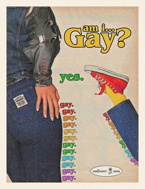 Swag Poster, Pride Poster, Vintage Lesbian, Hippie Posters, Lesbian Art, Lgbt Art, Queer Art, Art Collage Wall, Gay Art