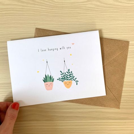 Plant Themed Birthday Cards, Plant Birthday Card, Birthday Puns, Punny Cards, Farewell Cards, Brown Envelopes, It's Your Birthday, Birthday Messages, House Plant