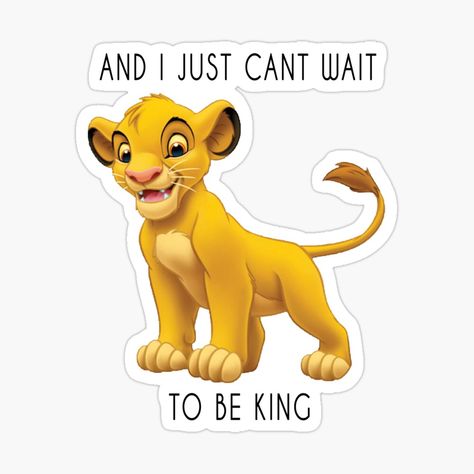 Get my art printed on awesome products. Support me at Redbubble #RBandME: https://www.redbubble.com/i/sticker/Simba-from-the-Lion-King-Disney-Quote-by-Julitortellini/52953633.JCQM3?asc=u Movie Widget, Disney Quote Stickers, Queen Quotes Boss, Lion King Stickers, Toppers Cupcakes, Lion King Poster, Simba Lion King, Fancy Baby Shower, Lion King Quotes