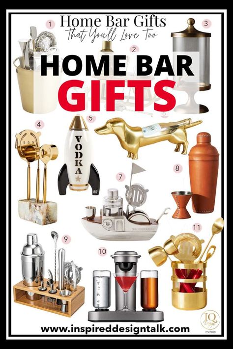 home bar gifts Home Bar Ideas Living Room, Mini Bar Home, Love Cocktail, Home Bartender, Home Wet Bar, Home Bar Cabinet, Home Bar Rooms, Bartender Gifts, Gifts For The Home