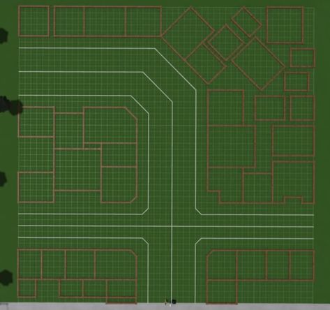 Town Layout Small Plot Bloxburg, Bloxburg Neighborhood Layout Large Plot, Blockburg Town, Bloxburg City Layout Small Plot, City Layout Bloxburg Large Plot, Bloxburg Town Layout Large Plot Ideas, Nyc Bloxburg, Bloxburg City Layout, Bloxburg Nyc