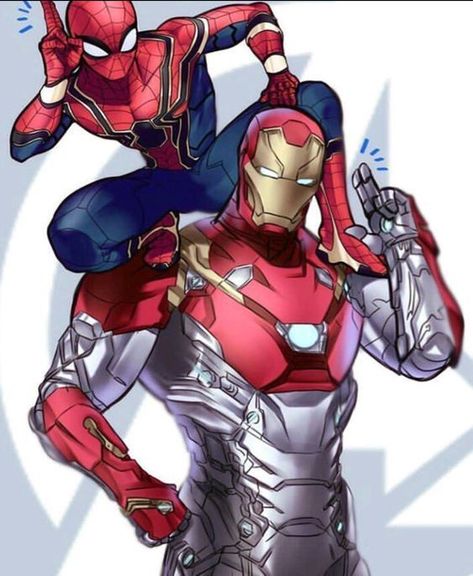 Iron Man Spiderman artwork Spiderman And Iron Man, Spiderman Fanart, Iron Man Spiderman, Iron Man Comic, Iron Man Avengers, Iron Man Art, Univers Marvel, Meme Comics, Iron Man Tony Stark