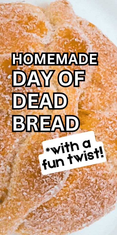 Homemade Mexican Day Of The Dead Bread Recipe - how to make pan de muerto from scratch! This Bread of Dead is a traditional food for Dia de los Muertos or Day of Dead celebrations. Step by step how to make Day of The Dead Altar Bread with bone decorations. Get our special twist on this Mexican bread recipe! #dayofdeadbread #mexicanrecipes #breadrecipe #diadelosmuertos Day Of The Dead Bread Recipe, Day Of The Dead Food, Dead Bread Recipe, Day Of The Dead Bread, Bread Of The Dead, Day Of The Dead Altar, Party Bread, Bone Decorations, October Food