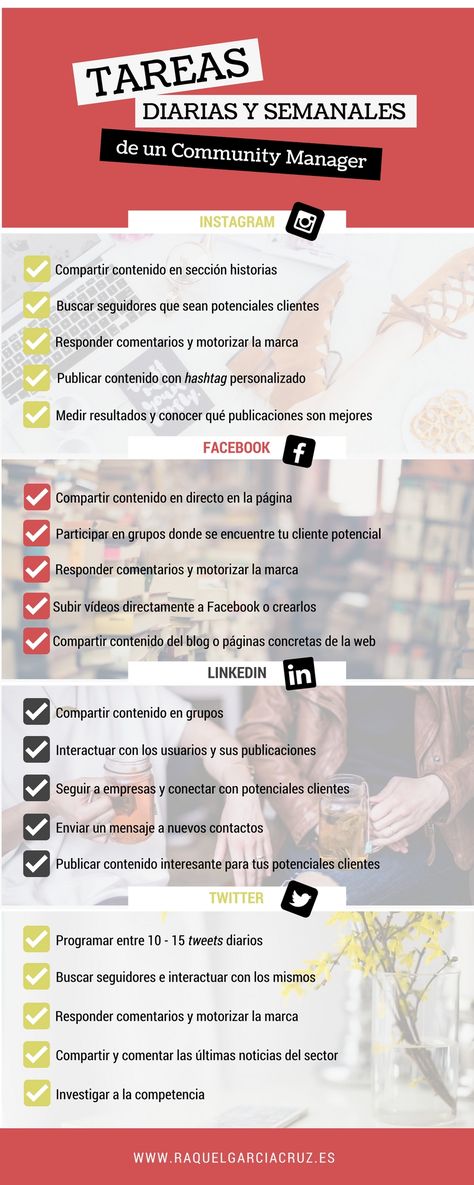 Tareas diarias y semanales de un Community Manager #infografia #infographic #socialmedia Community Manager Social Media, Comunity Manager, Manager Quotes, Social Media Community, Marketing Poster, Marketing Photos, Manager Resume, Infographic Marketing, Marketing Website