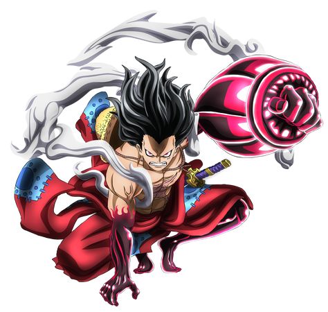 Gear 4 Tank Man, Luffy Gear 4, Luffy Anime, One Piece Tattoos, One Piece Cartoon, Gear 4, Anime Drawing Books, One Piece Ace, One Peice Anime