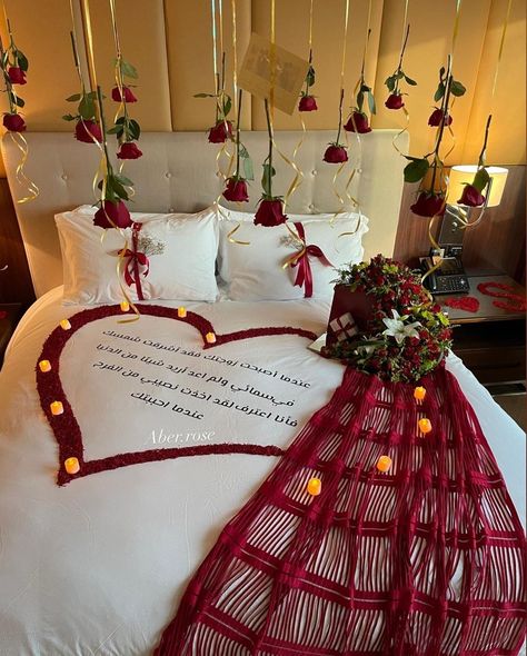 Romantic Ballons Decoration, 1 Year Anniversary Decoration Ideas At Home, Bedroom Anniversary Decoration, Romantic Bedroom Decor For Anniversary, Wedding Room Decorations Romantic, Romantic Room Decoration Surprise, Anniversary Decoration Ideas At Home, Valentine Bedroom Decor, Aesthetic Valentines Day